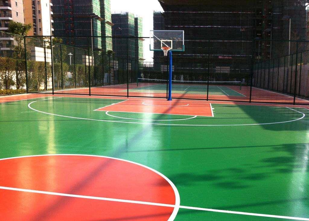 宁夏硅pu聚氨酯篮球场运动地板施工单位